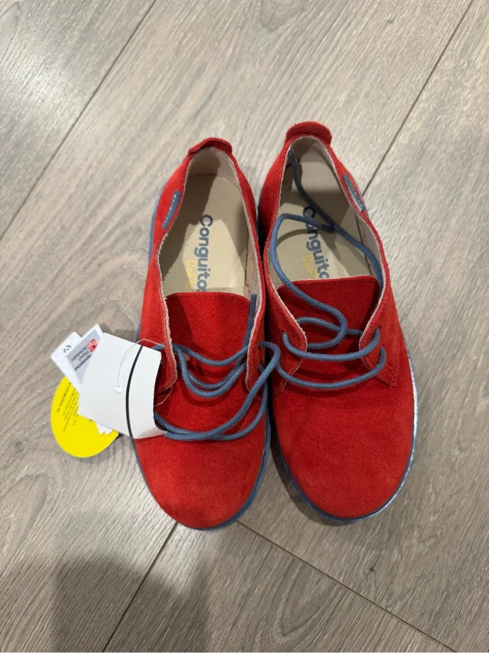 Kids Red Suede Lace-Up Shoes